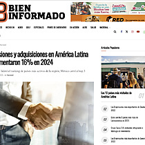 Fusiones y adquisiciones en Am�rica Latina aumentaron 16% en 2024